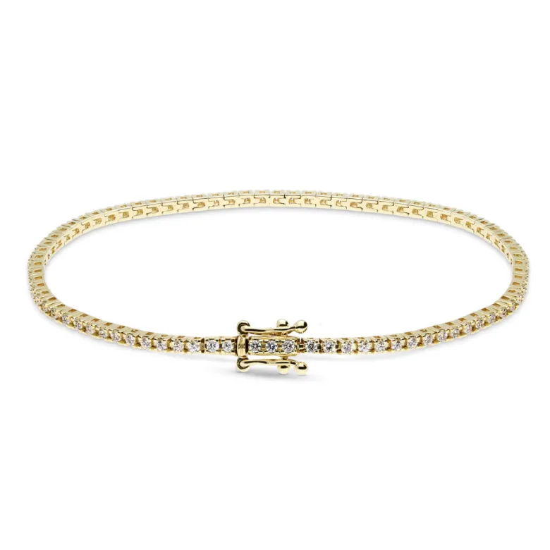 Vittoria keltakultainen tennis timanttirannekoru, 0,97ct