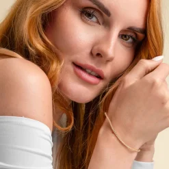 Vittoria keltakultainen tennis timanttirannekoru, 0,97ct